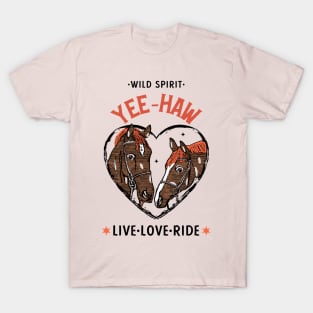 Western Horses Horse Lover Horse Rider Riding T-Shirt